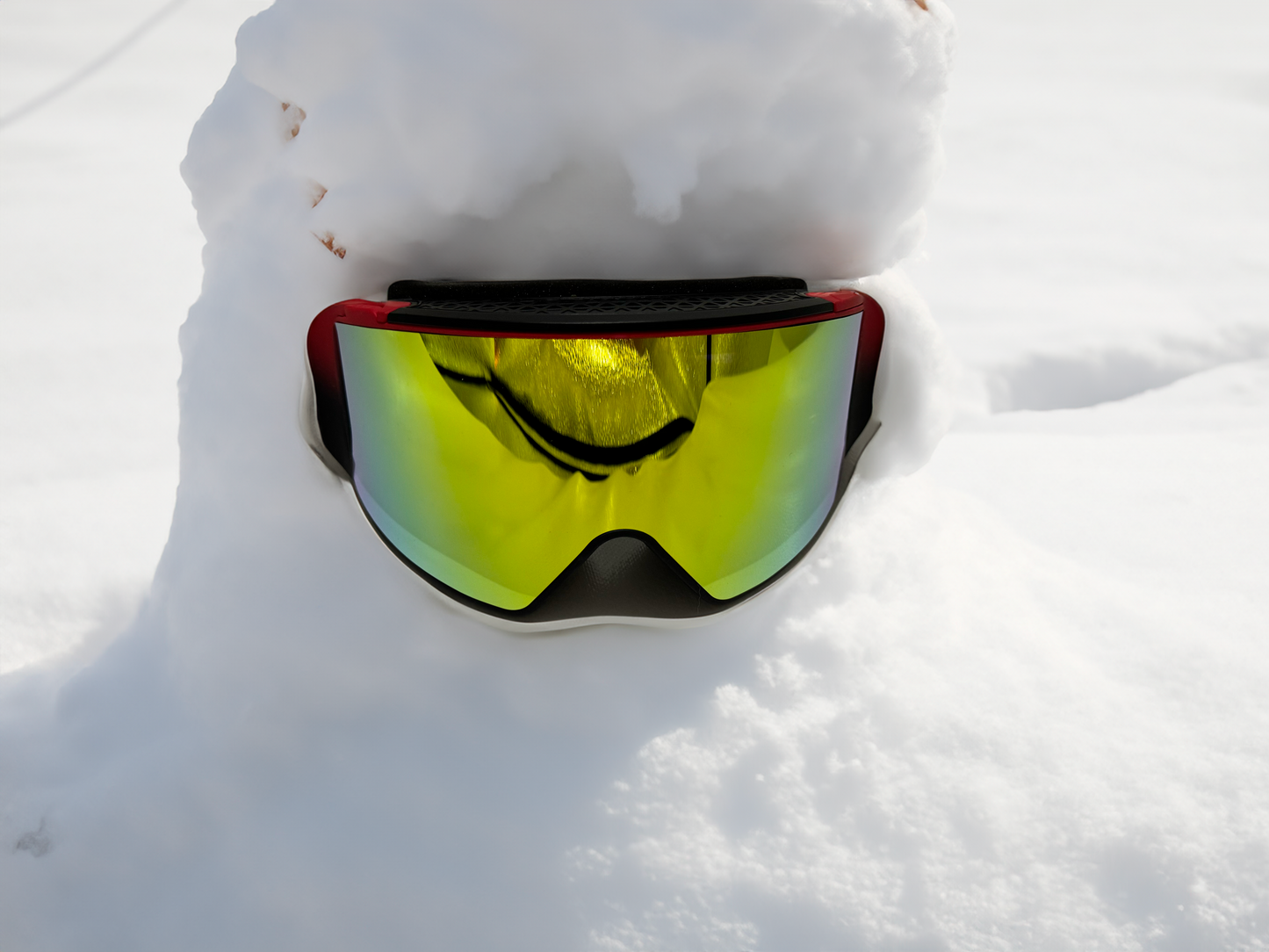 Ski goggles - Series 1 - Large-scale Vision Rimless - Red and Yellow