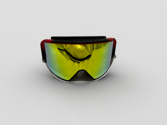 Ski goggles - Series 1 - Large-scale Vision Rimless - Red and Yellow